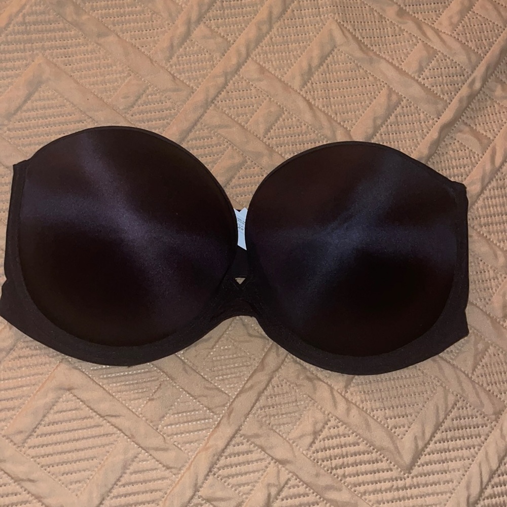 Two Brand nwt Le Mystere strapless black bra size 38DDD/F